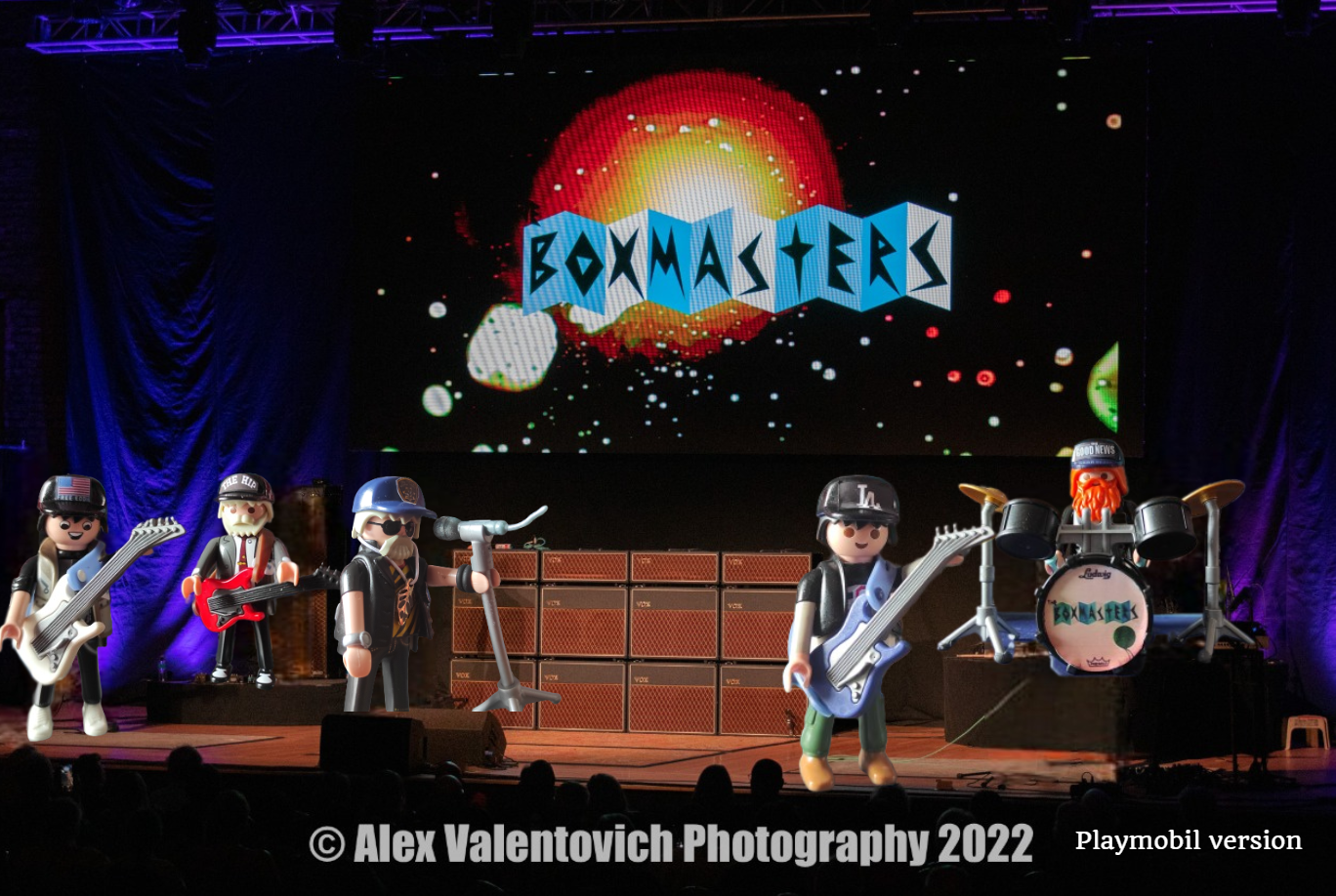 The Boxmasters on stage version Playmobil